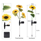 Solar Powered Sunflower Flowers Lights(2 Packs) - Life's Fun Treasures