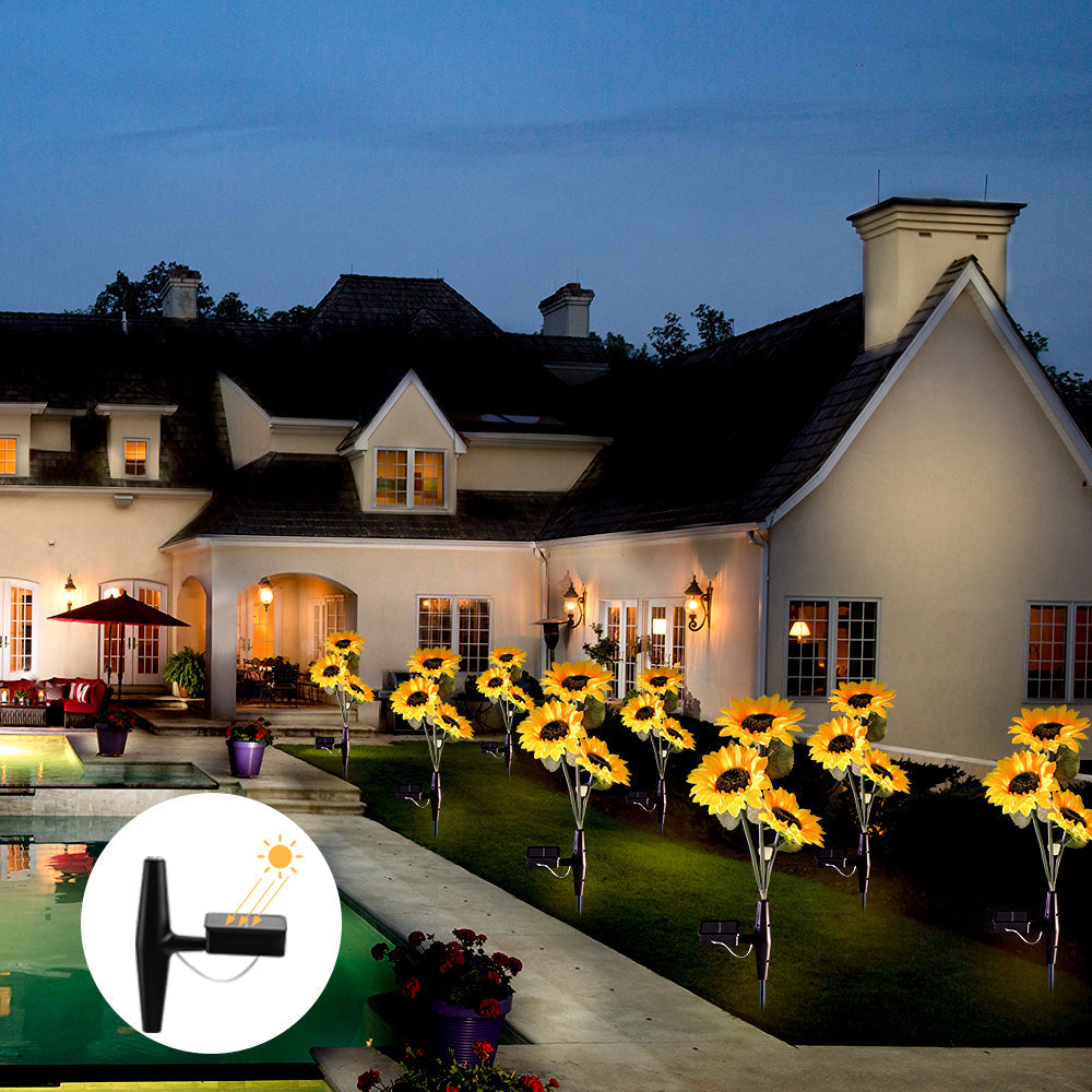Solar Powered Sunflower Light Outdoor Decoration(2 Packs) - Life's Fun Treasures