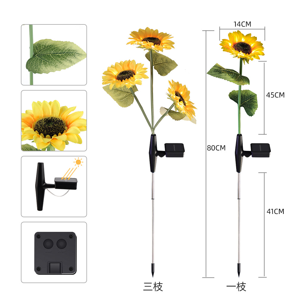 Solar Powered Sunflower Light Outdoor Decoration(2 Packs) - Life's Fun Treasures