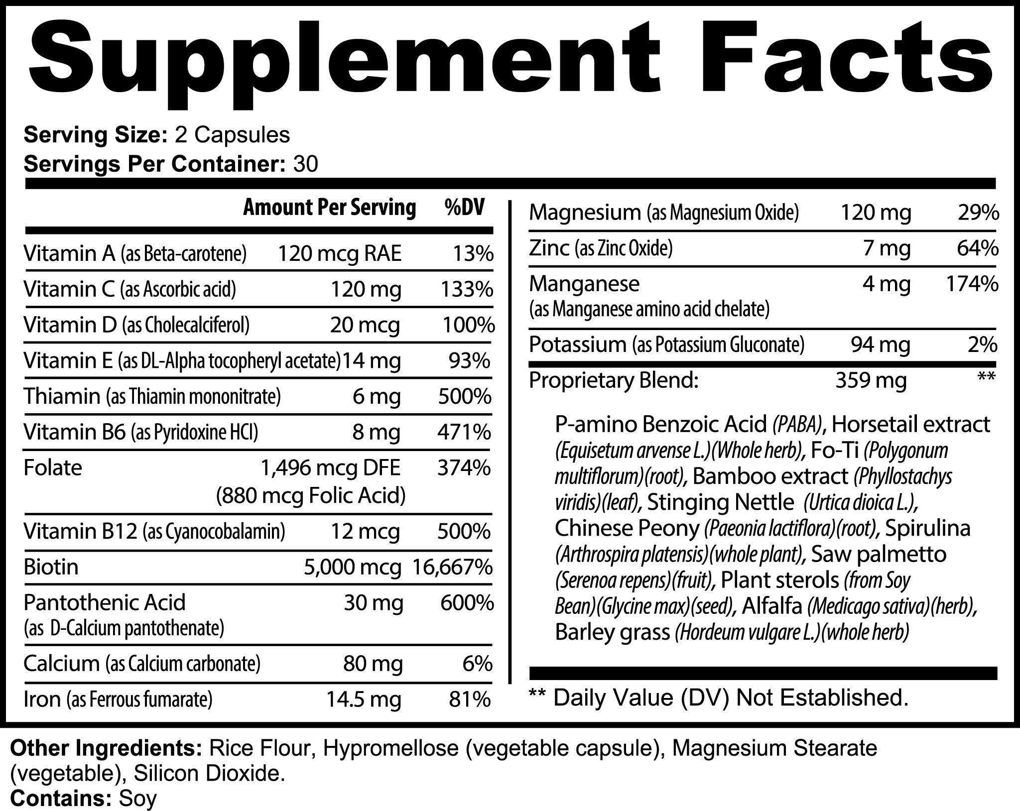HAIR, SKIN, NAILS SUPPLEMENTS.