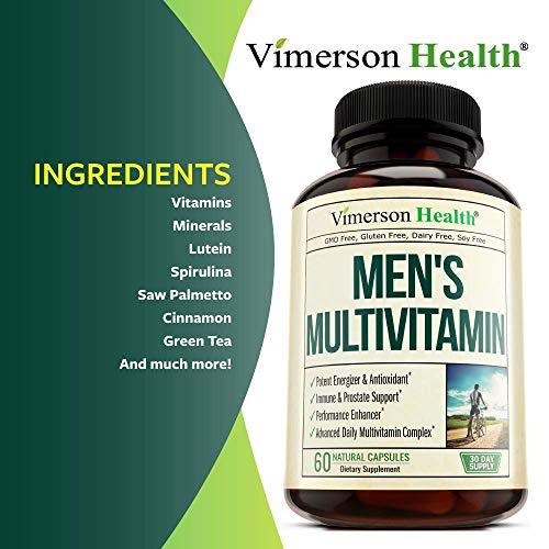 Multivitamin For Men - Complete Mens Multivitamins & Multiminerals With Vitamin A, C, D, E, B12, Zinc & More Essential Vitamins For Men - Mens Vitamins For Energy, Focus, And Mens Health. 60 Capsules.