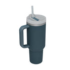 40 Oz Tumbler With Handle Straw Insulated, Stainless Steel Spill Proof Vacuum Coffee Cup Tumbler With Lid Tapered Mug Gifts For Valentine Lover Suitable For Car Gym Office Travel.
