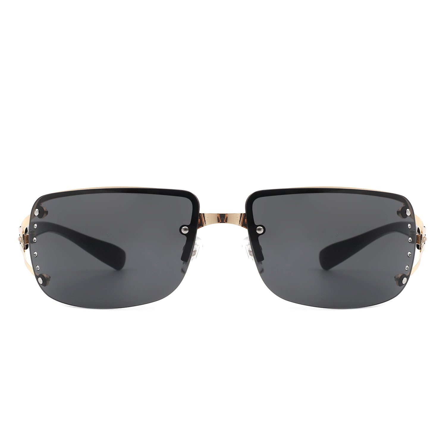 Pluora - Women Classic Rectangle Rimless Fashion Square Sunglasses - Life's Fun Treasures