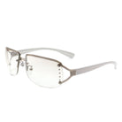 Pluora - Women Classic Rectangle Rimless Fashion Square Sunglasses - Life's Fun Treasures