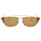 ESTEVAN | Women Metal Retro Flat Lens Rectangular Sunglasses - Life's Fun Treasures