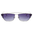 ESTEVAN | Women Metal Retro Flat Lens Rectangular Sunglasses - Life's Fun Treasures