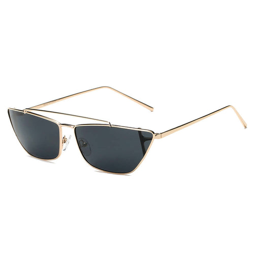 ESTEVAN | Women Metal Retro Flat Lens Rectangular Sunglasses - Life's Fun Treasures