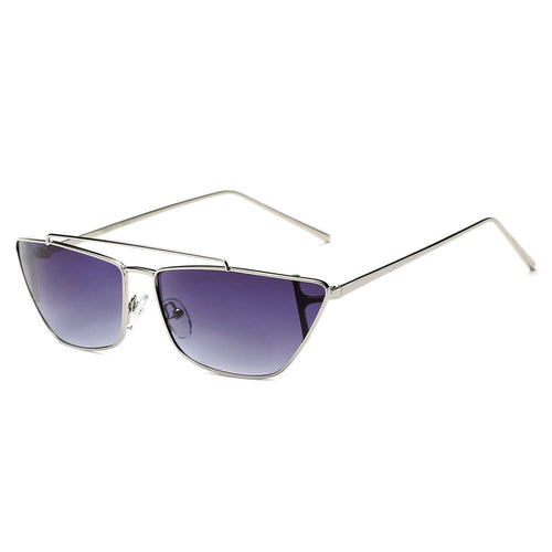 ESTEVAN | Women Metal Retro Flat Lens Rectangular Sunglasses - Life's Fun Treasures