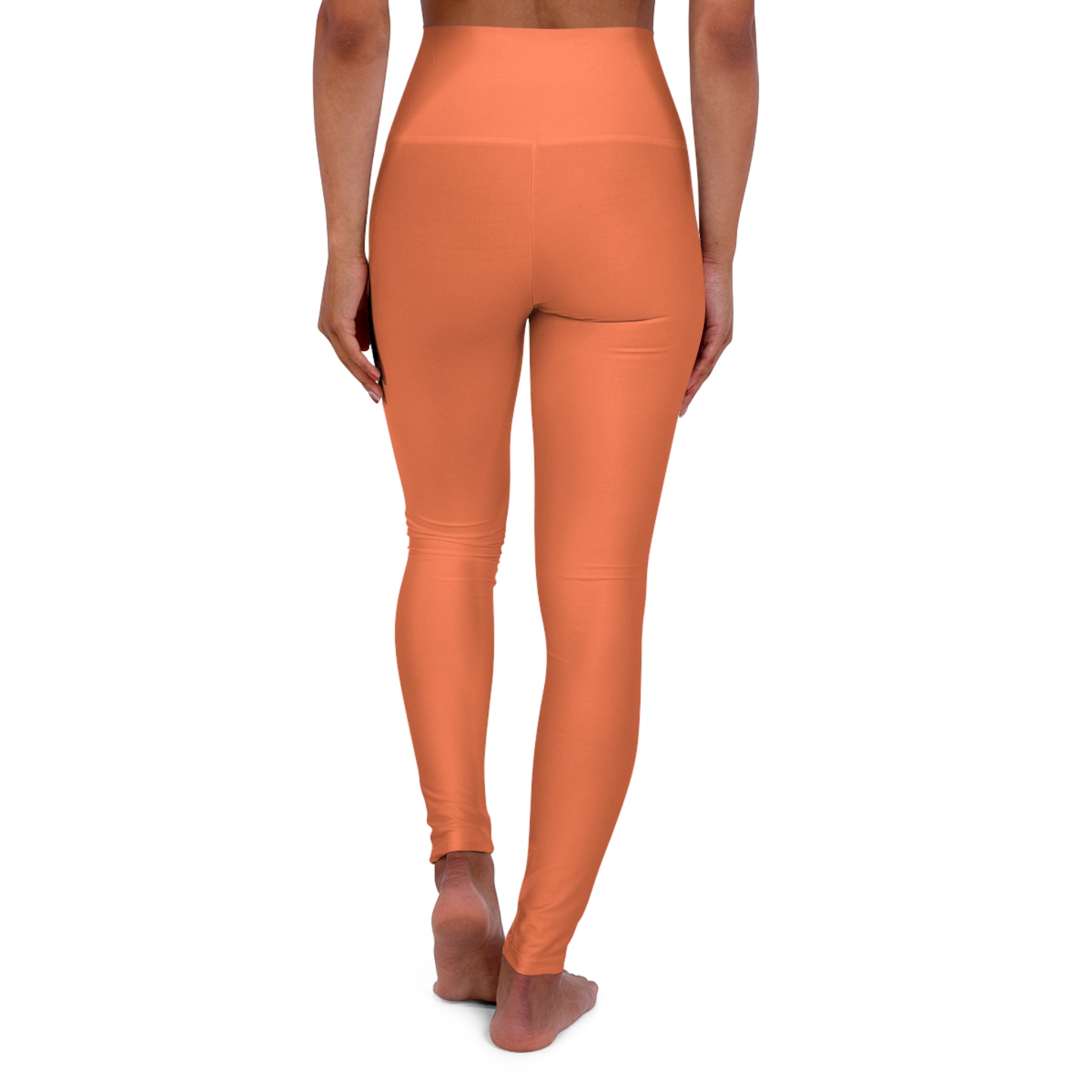 Womens High-waist Fitness Legging Yoga Pants - Coral Orange Red - Life's Fun Treasures