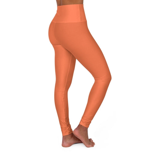 Womens High-waist Fitness Legging Yoga Pants - Coral Orange Red - Life's Fun Treasures