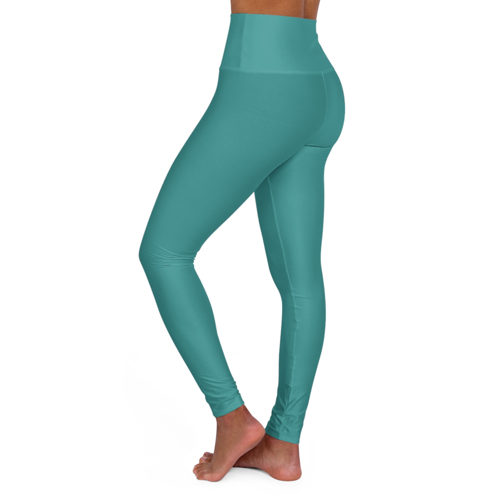 Womens High-waist Fitness Legging Yoga Pants - Teal Green - Life's Fun Treasures