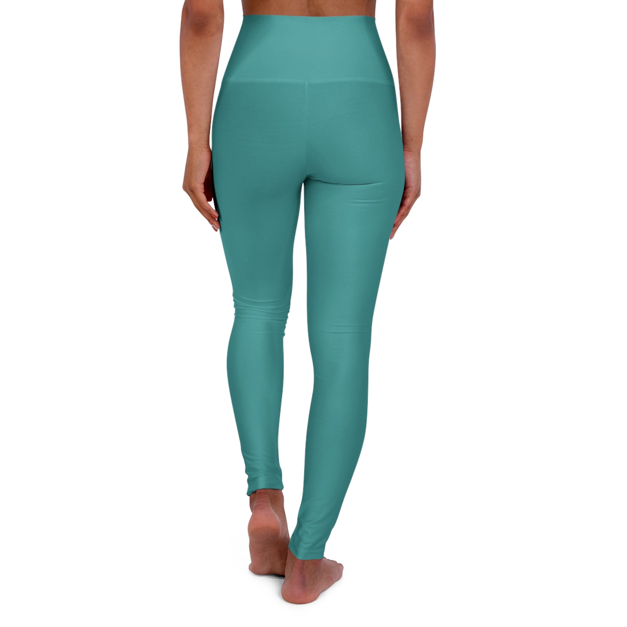 Womens High-waist Fitness Legging Yoga Pants - Teal Green - Life's Fun Treasures