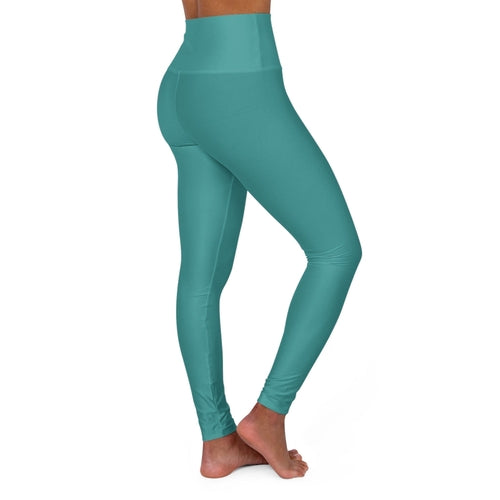 Womens High-waist Fitness Legging Yoga Pants - Teal Green - Life's Fun Treasures
