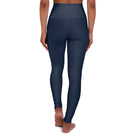 Womens High Waist Fitness Leggings / Yoga Pants - Navy Blue - Life's Fun Treasures