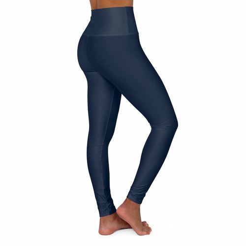 Womens High Waist Fitness Leggings / Yoga Pants - Navy Blue - Life's Fun Treasures