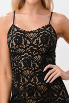 Elegant Black Lace Maxi Dress with Side Slit - Life's Fun Treasures