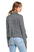 Classic Plaid Fitted Blazer - Life's Fun Treasures
