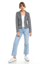 Classic Plaid Fitted Blazer - Life's Fun Treasures