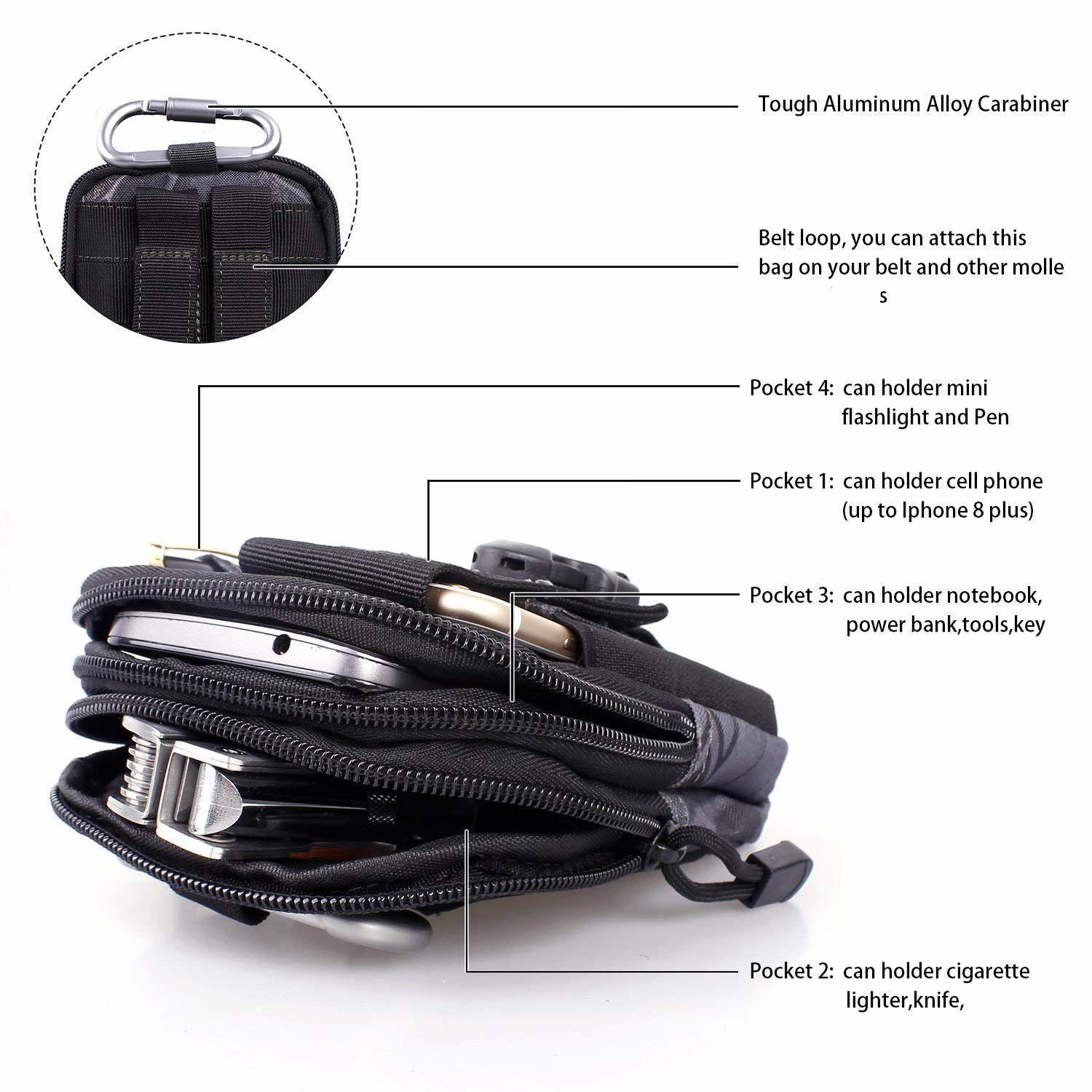 Compact Multi-Purpose Gadget Pouch Waist Bag - Life's Fun Treasures