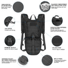 Tactical Hydration Backpack with 2.5L Bladder and Thermal Insulation - Life's Fun Treasures