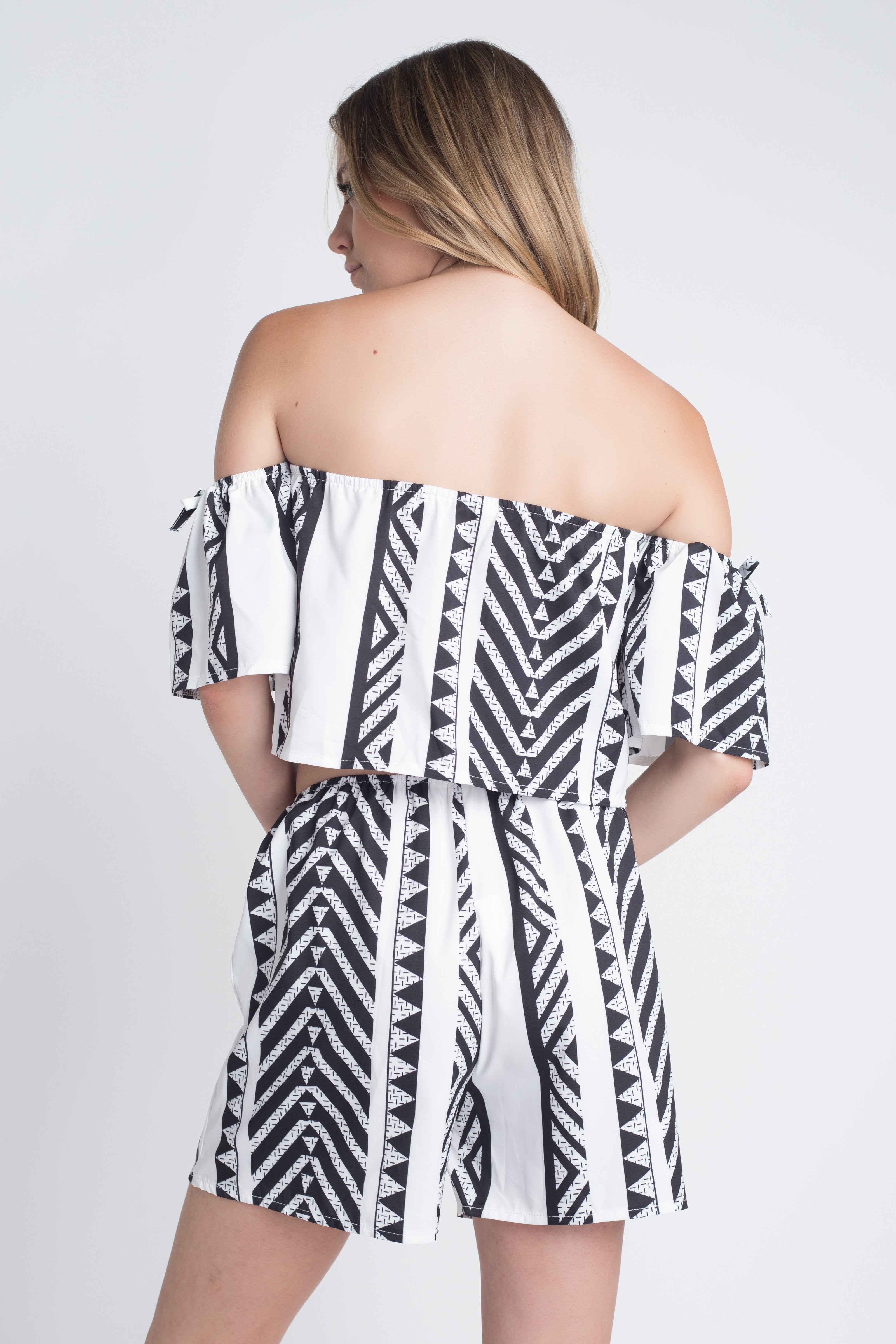 Women's Aztek Off Shoulder 2 Piece Set - Life's Fun Treasures