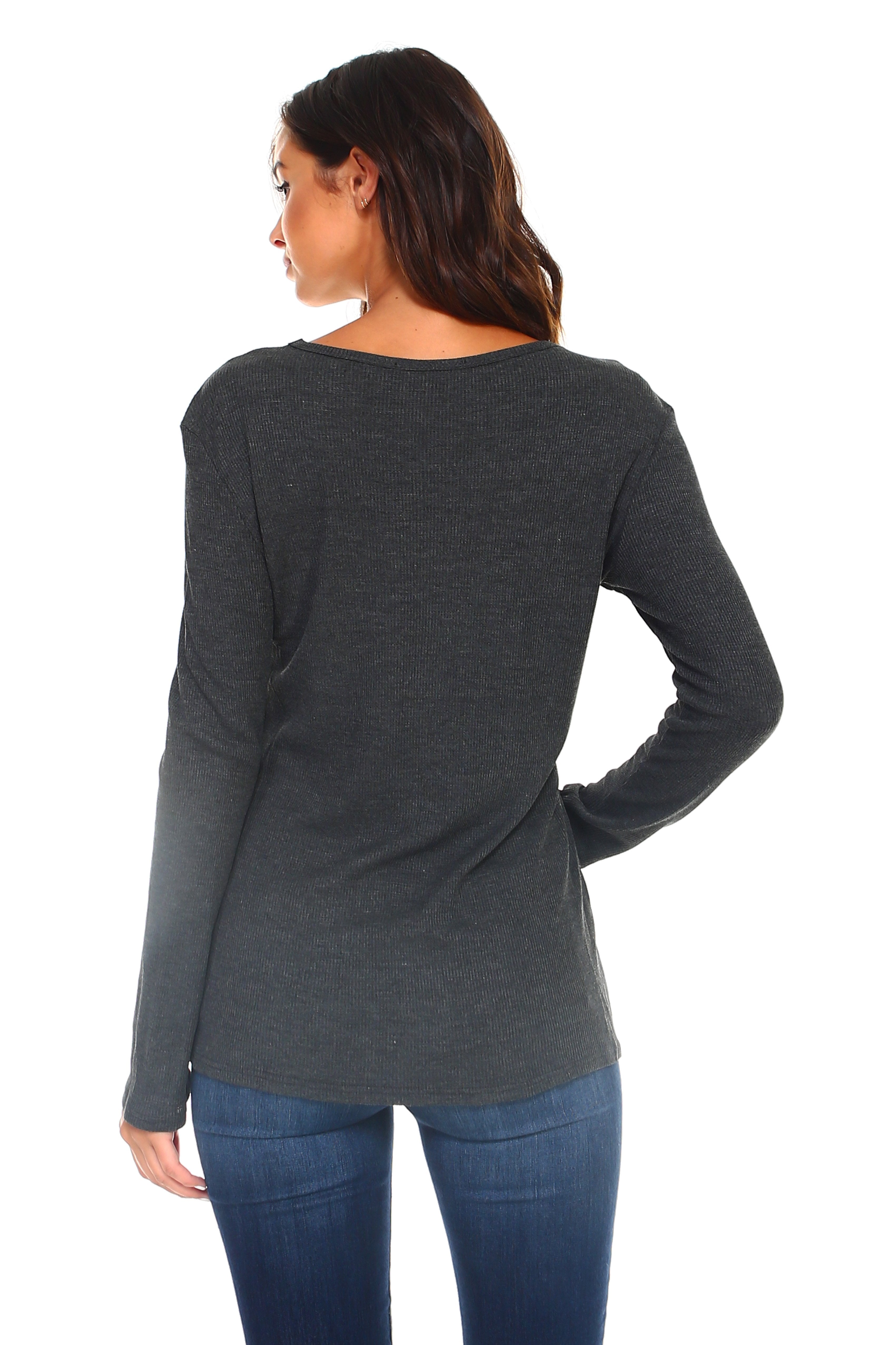 Women's Lace Up Long Sleeve Top - Life's Fun Treasures