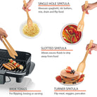 Bamboo Kitchen Utensils Set 8-Pack - Wooden Cooking Utensils - Life's Fun Treasures