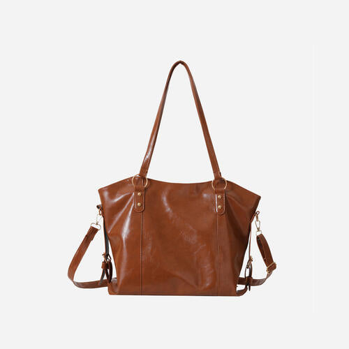 PU Leather Tote Bag - Life's Fun Treasures