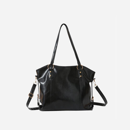 PU Leather Tote Bag - Life's Fun Treasures