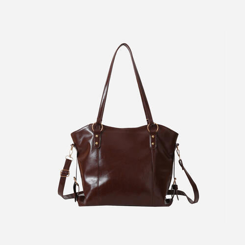 PU Leather Tote Bag - Life's Fun Treasures