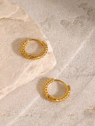 18K Gold-Plated Huggie Earrings in Stainless Steel - Life's Fun Treasures