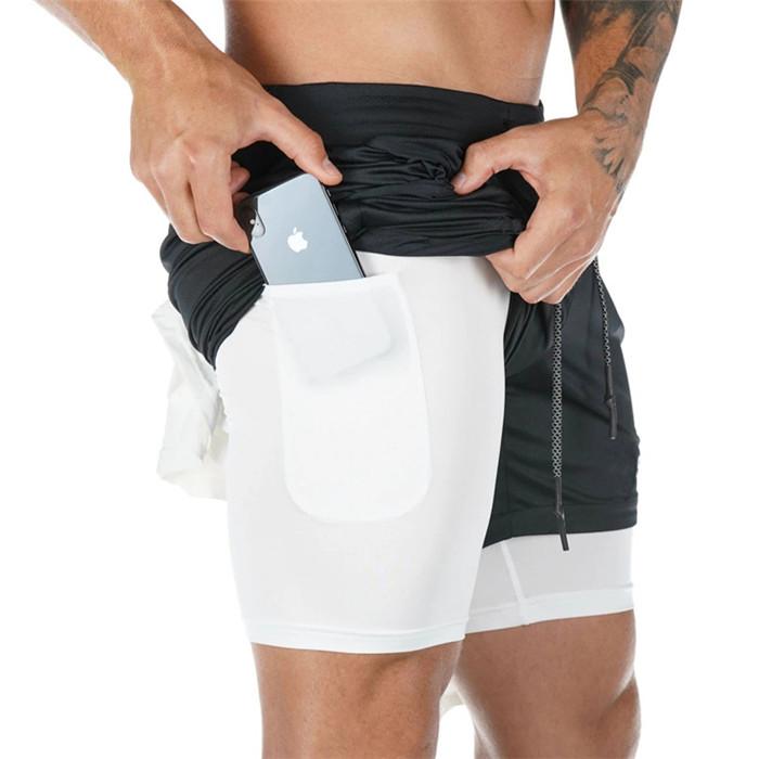 2020 Men's Running Shorts 2 In 1 Double Jogging Gyms Fitness Training - Life's Fun Treasures