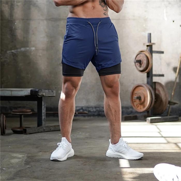 2020 Men's Running Shorts 2 In 1 Double Jogging Gyms Fitness Training - Life's Fun Treasures