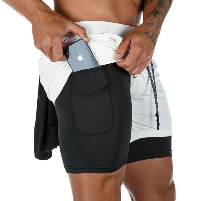 2020 Men's Running Shorts 2 In 1 Double Jogging Gyms Fitness Training - Life's Fun Treasures