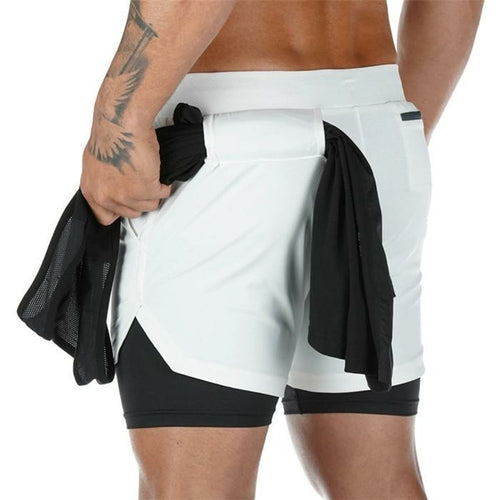 2020 Men's Running Shorts 2 In 1 Double Jogging Gyms Fitness Training - Life's Fun Treasures