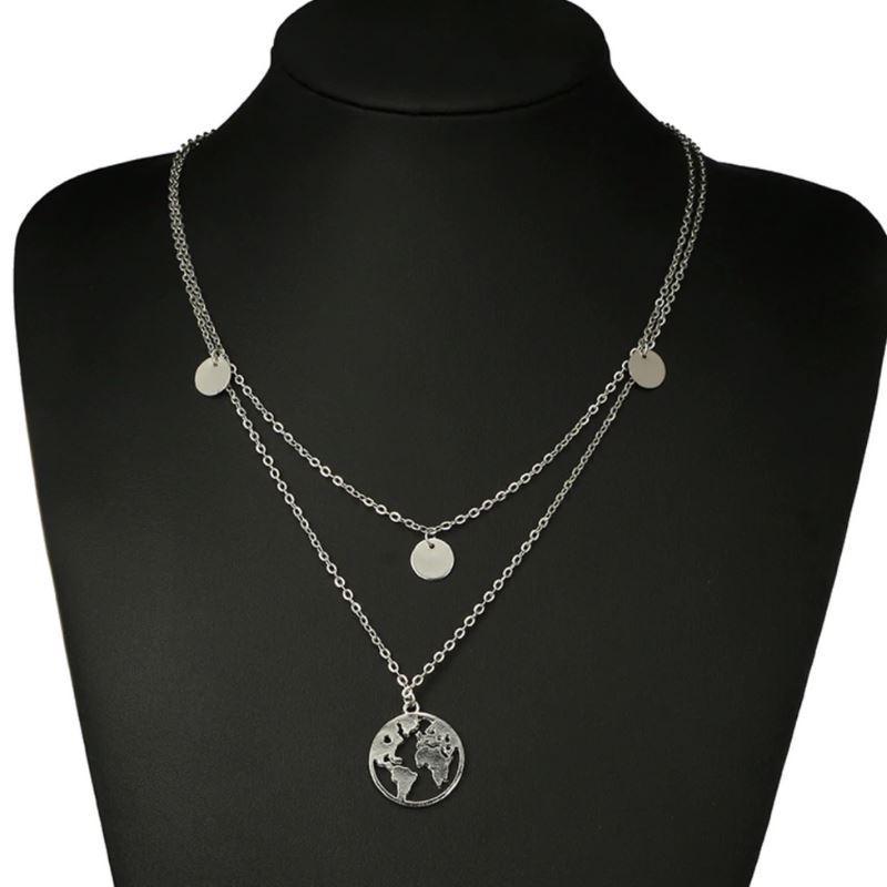 World Map Necklace - Life's Fun Treasures