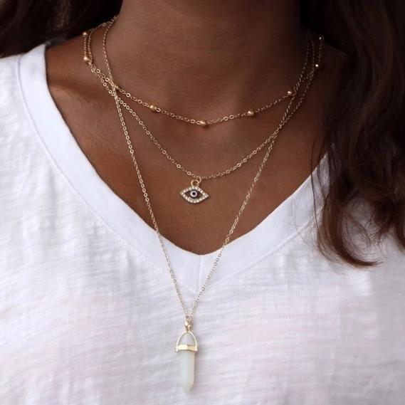 All Seeing Eye Multilayer Necklace - Life's Fun Treasures