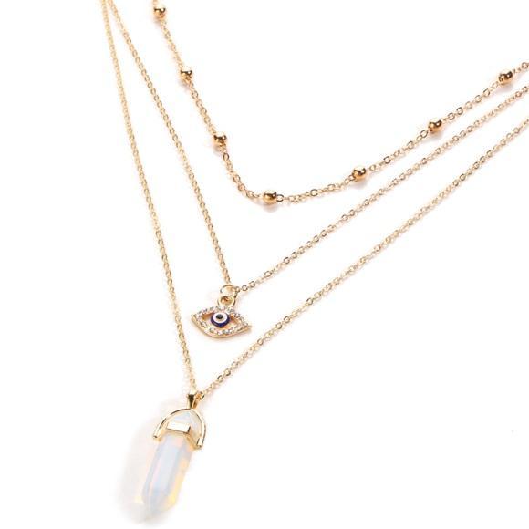 All Seeing Eye Multilayer Necklace - Life's Fun Treasures
