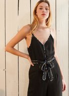 Women's Multi-color Binding Jumpsuit in Black - Life's Fun Treasures