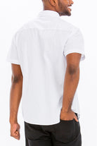 TWO POCKET BUTTON DOWN SHIRT (WHITE) - Life's Fun Treasures