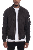FAUX SUEDE BOMBER - Life's Fun Treasures