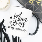 Mom Of Boys Coffee Mug, Messy. Blessed. Life. - Life's Fun Treasures