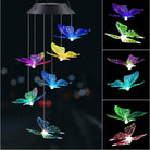 Outdoor Solar Wind Chime Lamp Hummingbird Butterfly Ball - Life's Fun Treasures