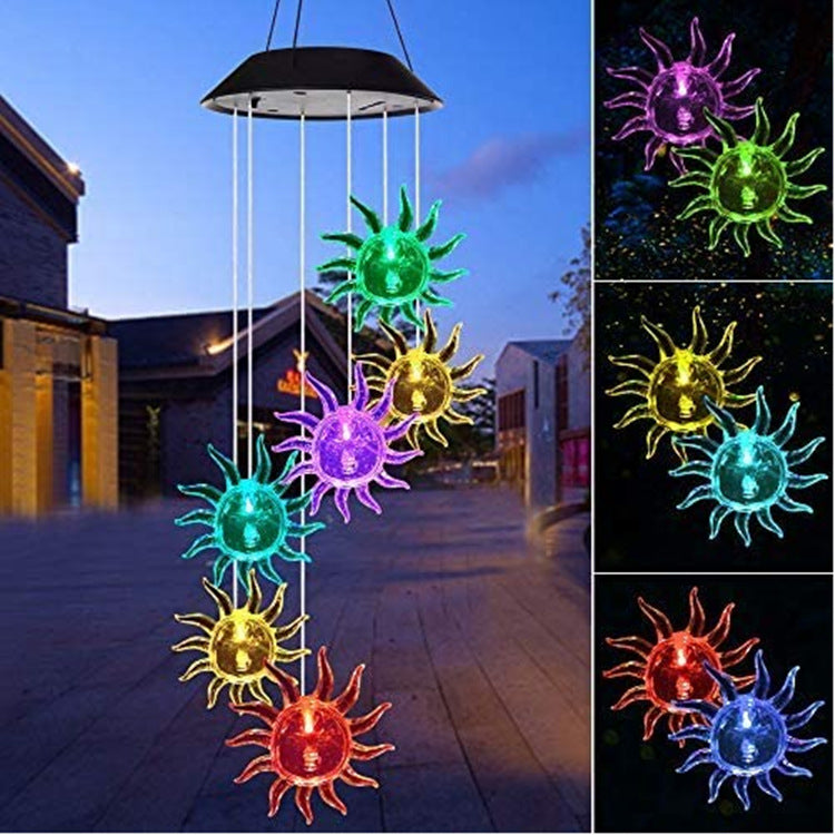 Outdoor Solar Wind Chime Lamp Hummingbird Butterfly Ball - Life's Fun Treasures
