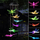 Outdoor Solar Wind Chime Lamp Hummingbird Butterfly Ball - Life's Fun Treasures