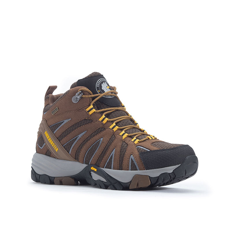 ROCKROOSTER Bedrock Brown 6 Inch Waterproof Hiking Boots with VIBRAM® - Life's Fun Treasures