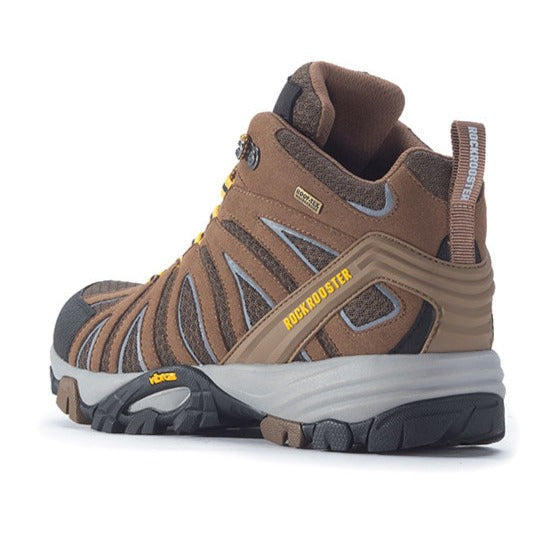 ROCKROOSTER Bedrock Brown 6 Inch Waterproof Hiking Boots with VIBRAM® - Life's Fun Treasures