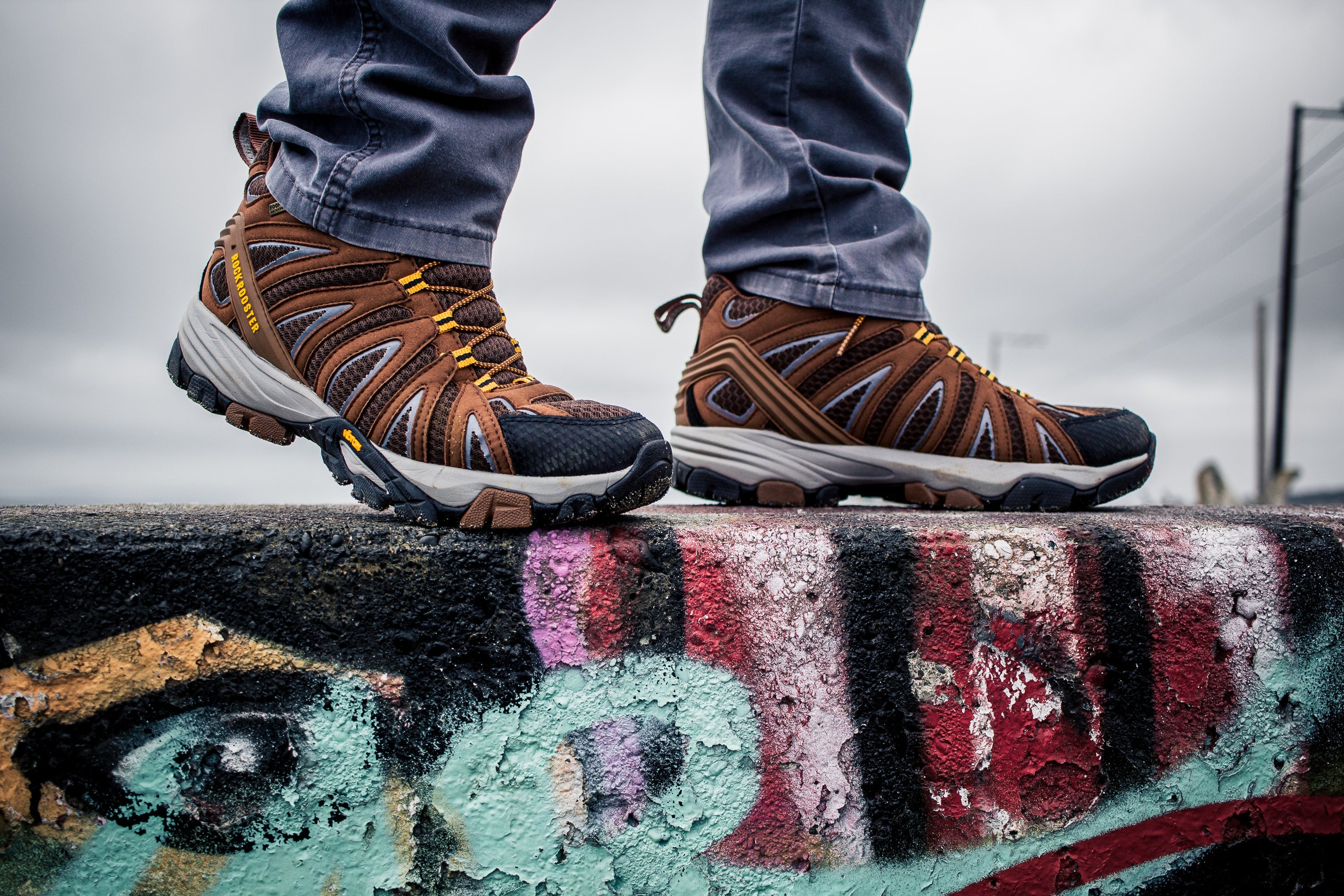 ROCKROOSTER Bedrock Brown 6 Inch Waterproof Hiking Boots with VIBRAM® - Life's Fun Treasures