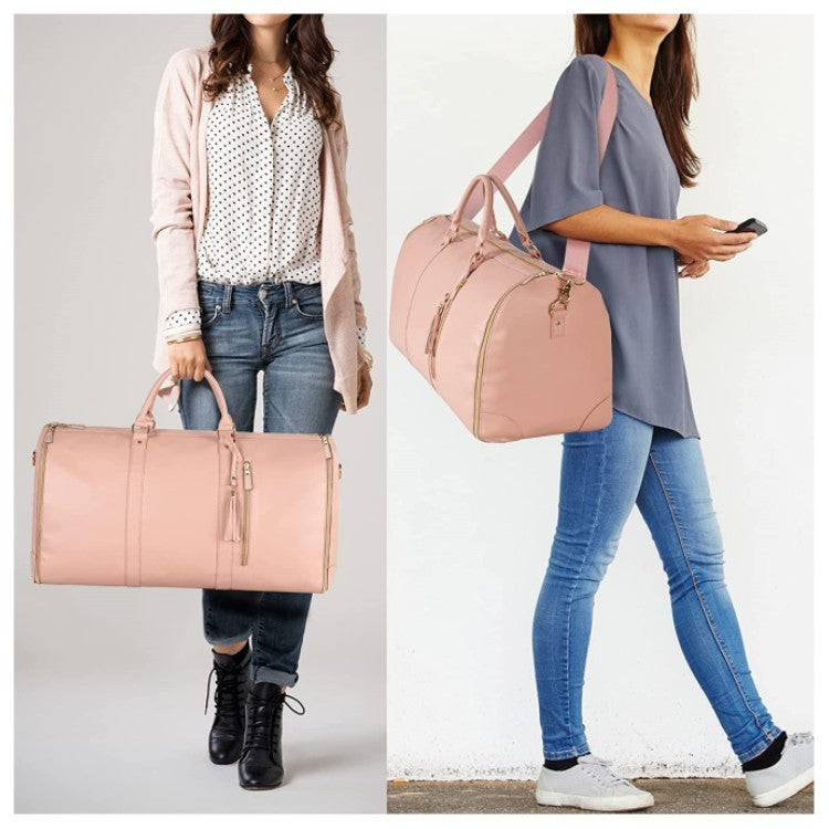 Large Capacity Travel Duffle Bag Women's Handbag Folding Suit Bag Waterproof Clothes Totes - Life's Fun Treasures