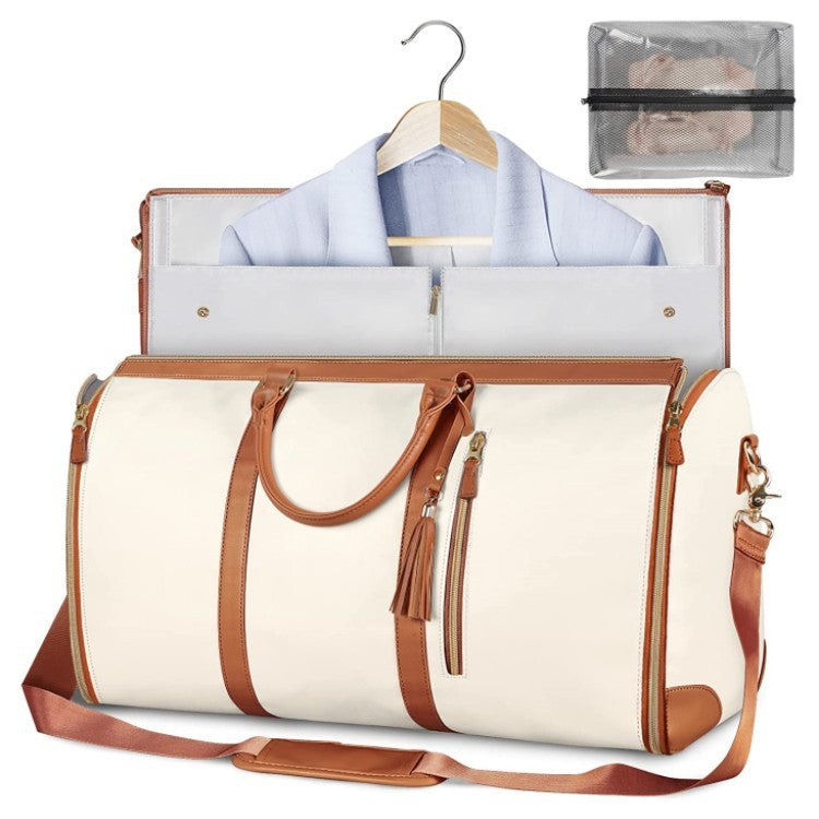 Large Capacity Travel Duffle Bag Women's Handbag Folding Suit Bag Waterproof Clothes Totes - Life's Fun Treasures